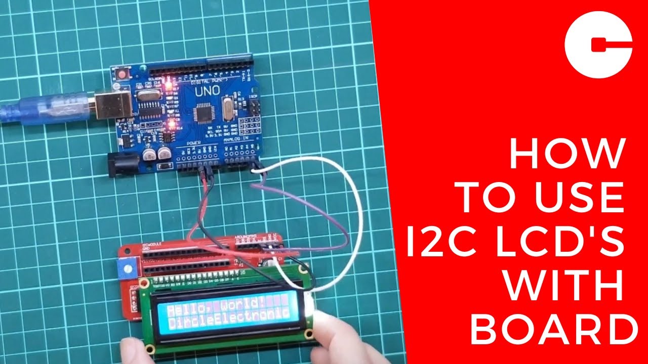 How to use I2C LCD's with Arduino LCD Board - Circle Electronic - YouTube