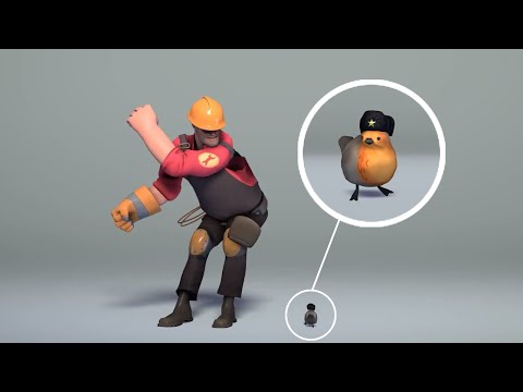 Pootis bird and Engineer singing and dancing to Hey ya