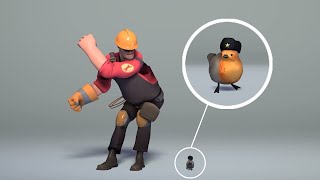 Pootis bird and Engineer singing and dancing to Hey ya