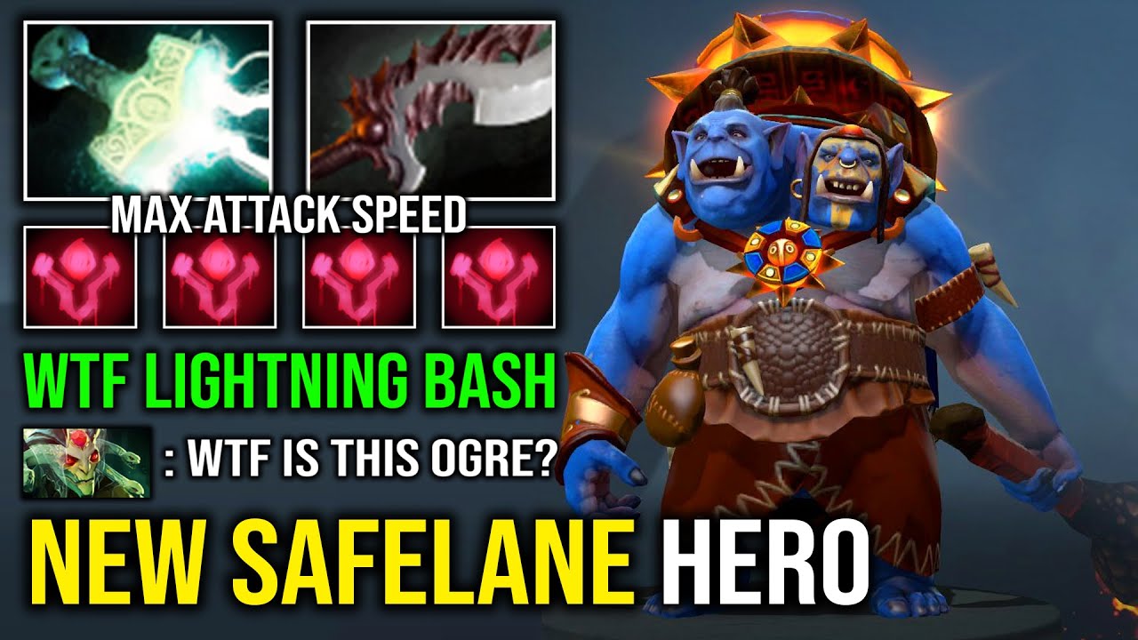NEW Safelane 100% Hybrid Right Click Unlimited Lightning Basher Hit Like a Truck Ogre Magi Dota 2