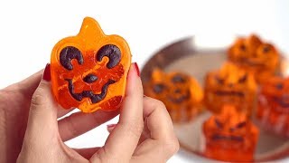 DIY How to make Halloween Jack-o'-lantern Jelly