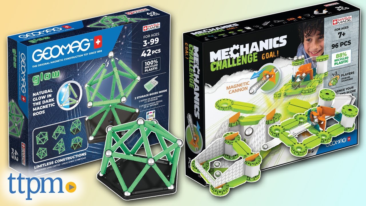 Geomag Glow in the Dark Magnetic Rods and Mechanics Challenge