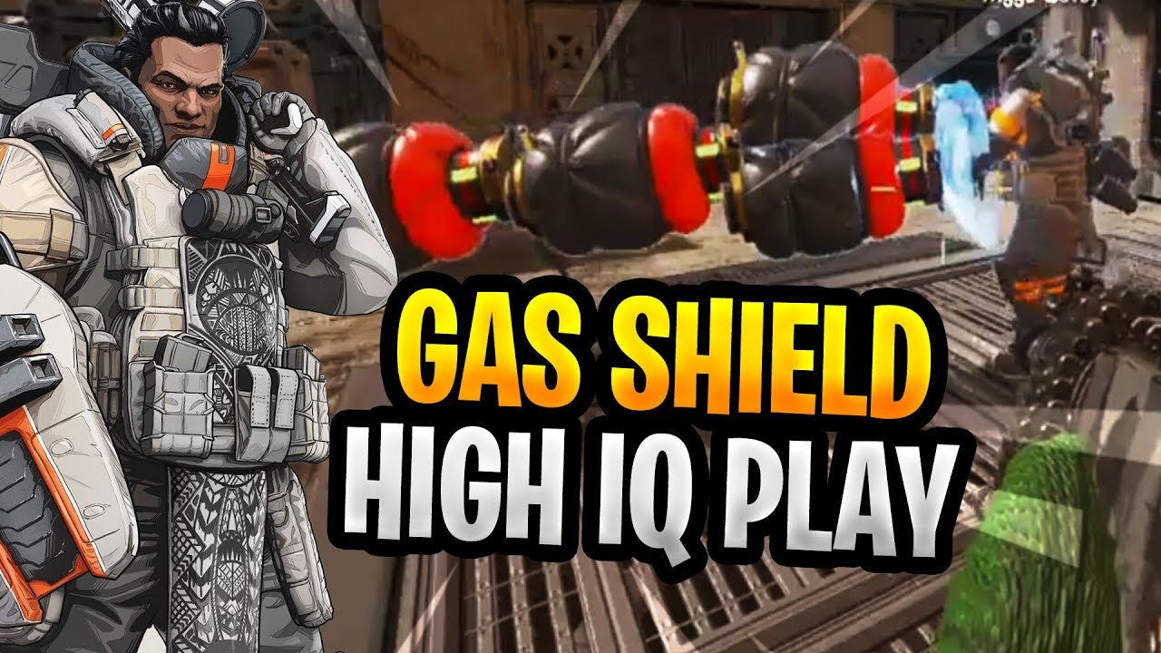 Gibraltar Gas Shield Funny (Caustic And Gibraltar Shield Apex Legends HIGH IQ)