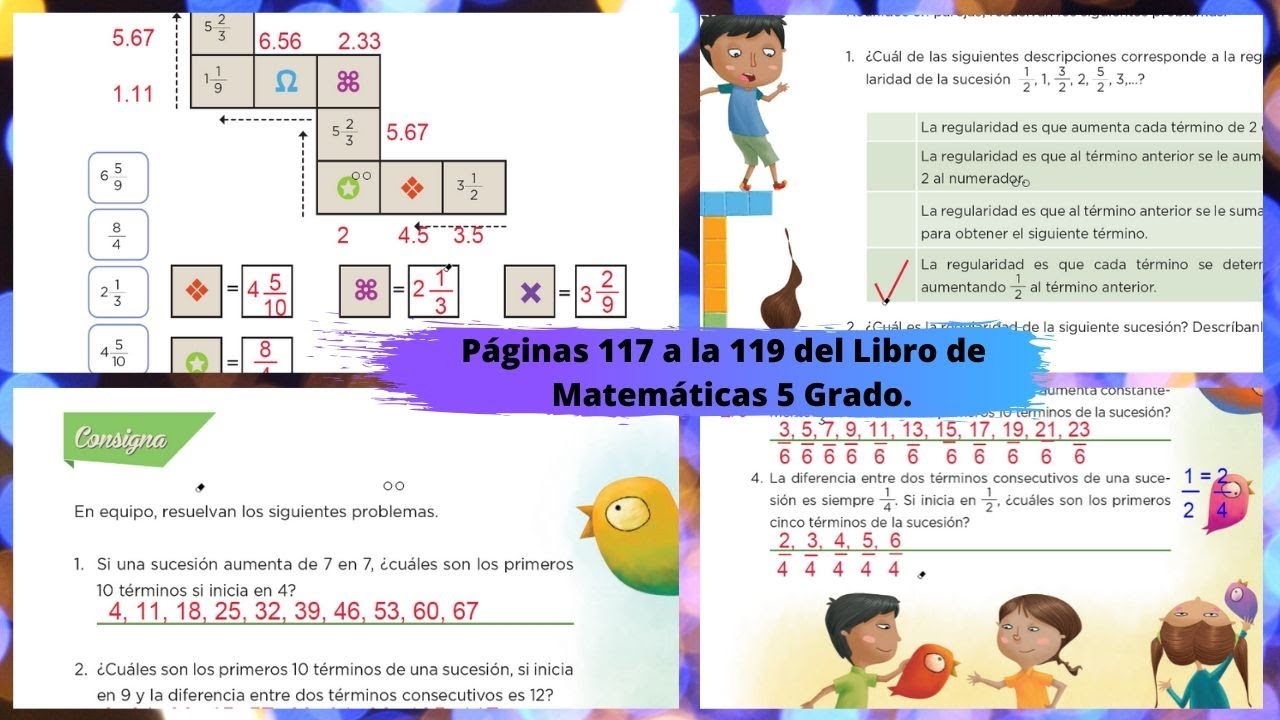 Paginas 117 a la 119 del Libro de Matemáticas de 5 Grado ...