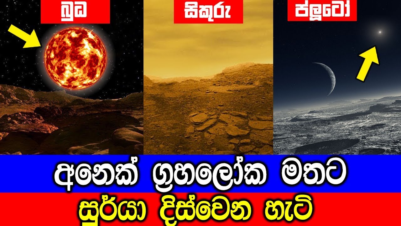 අනෙක් ග්‍රහලෝක මතට සූර්යා දිස්වෙන හැටි!