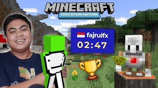 Aku Nge-Speedrun Minecraft Education! Masuk Top Global 