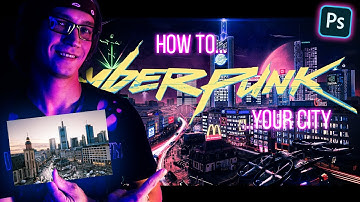 How to CYBERPUNK - Your City (Easy Photoshop Tutorial)