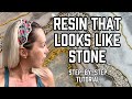 Resin Art That Looks Like Stone 🪨 | Step-by-Step Tutorial