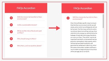 How to create the FAQs Accordion using HTML CSS and Jquery
