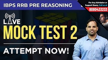 IBPS RRB Pre Reasoning Live Mock Test Part 2 | Mock Paper for Reasoning | Solve with Sachin Modi