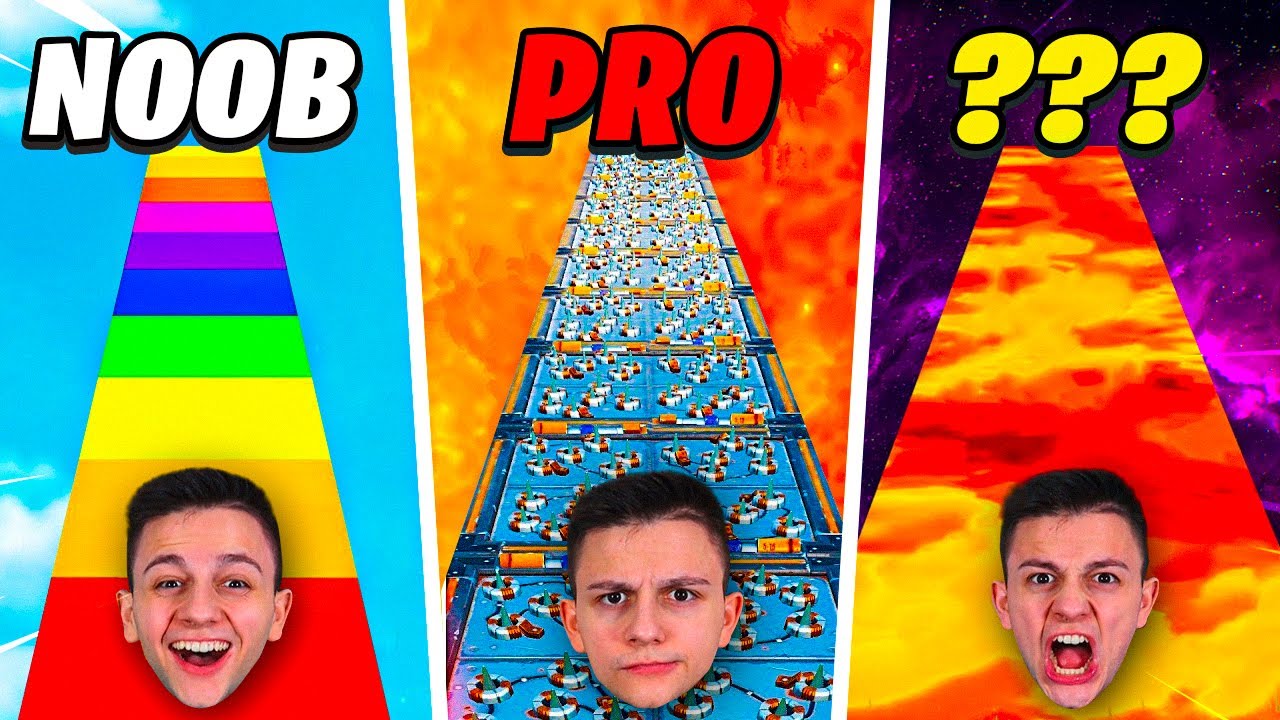 100 NIVELES CARRERA NOOB vs PRO vs ???? | Ampeterby7