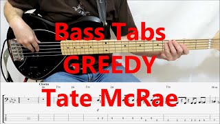 Tate McRae - Greedy (BASS COVER TABS)