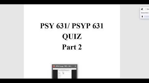 PSY631/PSYP 631 Quiz |Psy631 quiz 3| PSY631 Recent quiz | Psychological Testing & Measurement Quiz 3