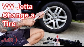 VolksWagen JETTA TIRE CHANGE Explained Using VW Tire Change Kit and Torquing