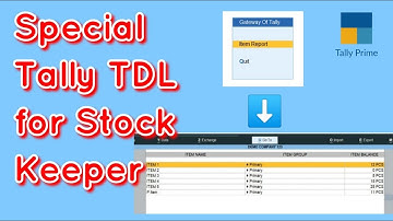 Tally TDL Specially for Stock Keeper Episode 2 | Tally TDL for Hide Stock | TDL for Only Closing Bal