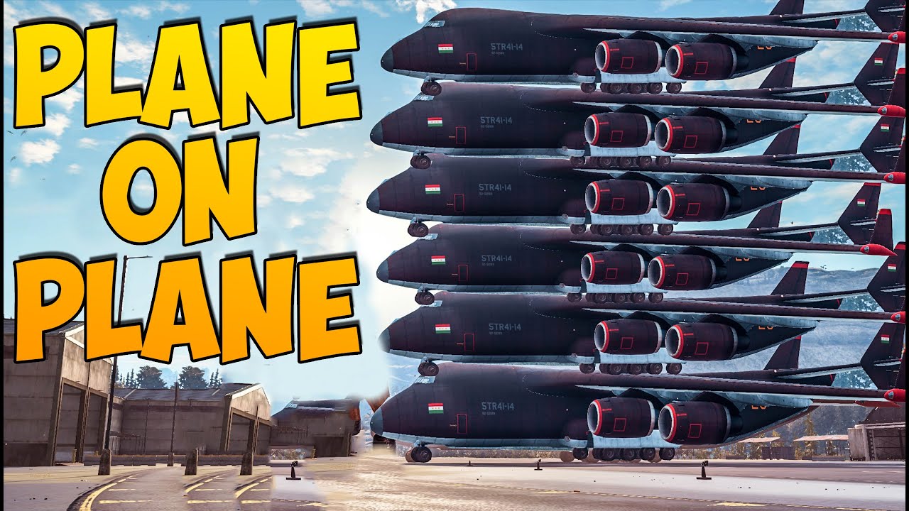 Plane Stack BIGGEST PLANE STACKING CHALLENGE (JUST CAUSE 3) - YouTube