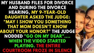 at our divorce hearing my 9-year-old asked to show the judge a video and when it played the court...
