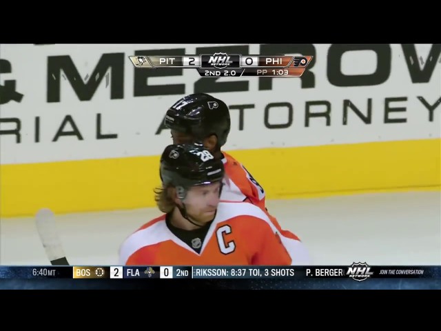 Flyers' Wayne Simmonds lays out Penguins' Brian Dumoulin, brawl ensues, NHL