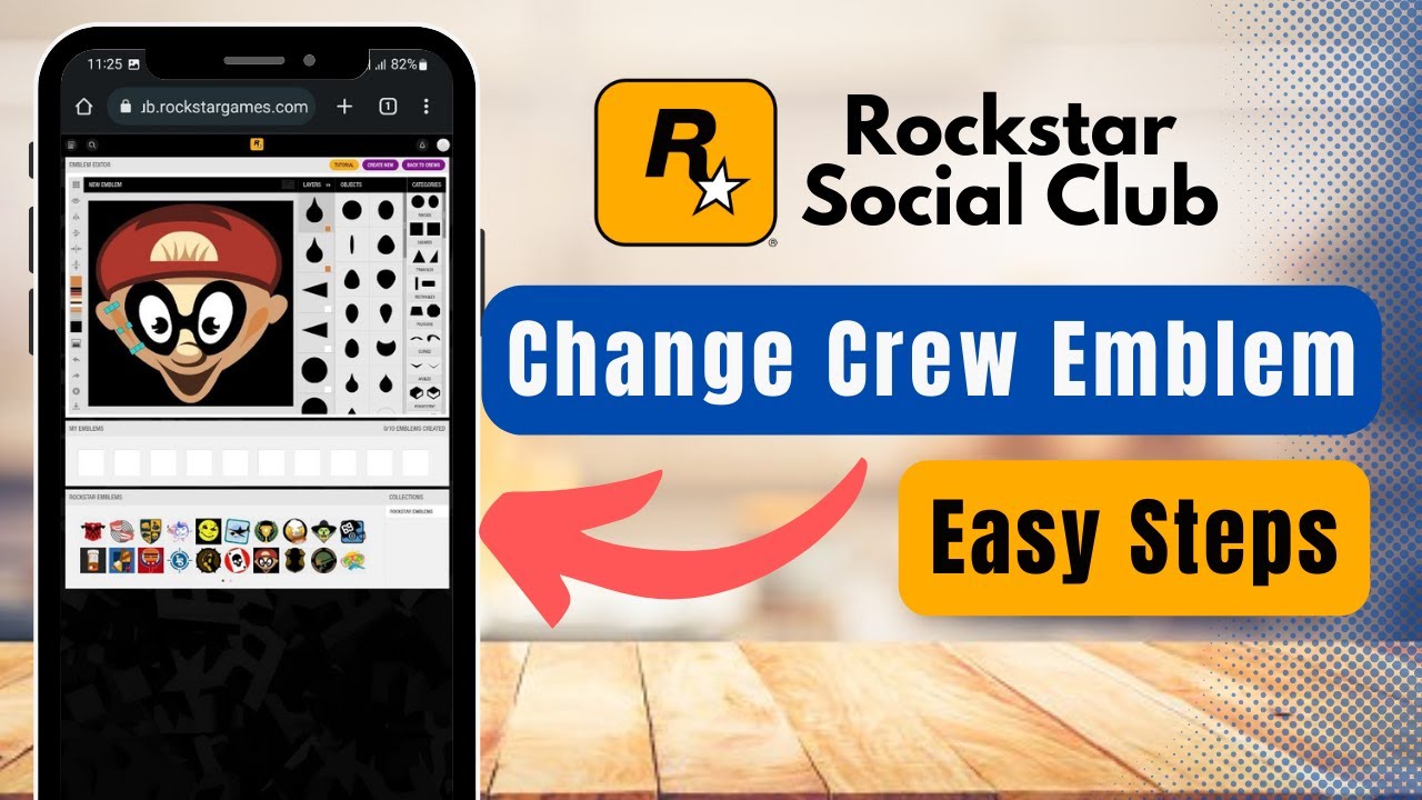 Rockstar Social Club: How to Change Crew Emblem - YouTube