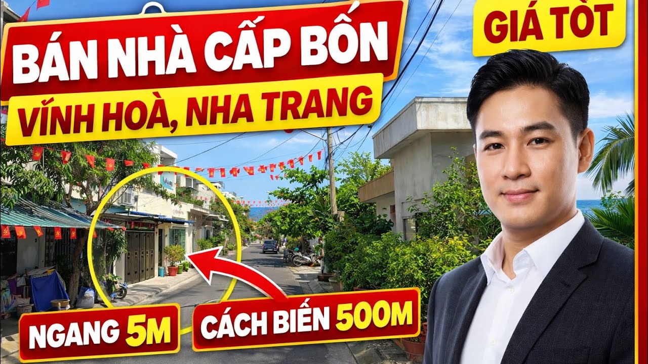 Bán nhà cấp bốn Vĩnh Hoà, Nha Trang ngang 5m cách biển 500m