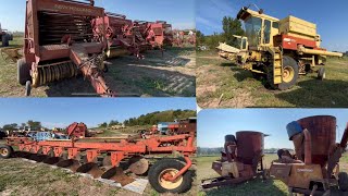 Family Farm Equipment Auction Part 2 Selling of  Combines & Equipment