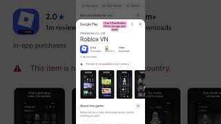 I Can't Find Roblox YN On Google play store