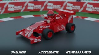 Ontdek de kenmerken van de DekaMarkt racewagen | Race Blocks