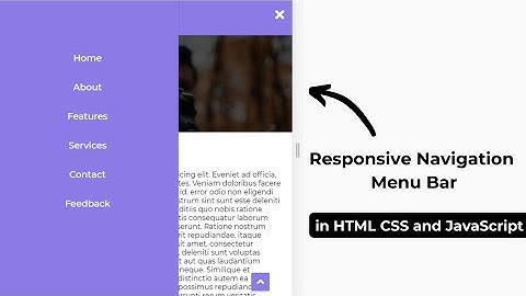 Responsive Sticky Navigation Menu Bar using HTML CSS and JavaScript