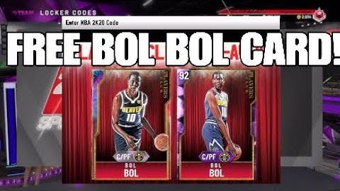 *NEW* LOCKER CODE FOR A FREE BOL BOL CARD IN NBA2K20 MYTEAM