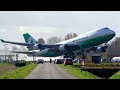 着陸シーン ~旅客機から戦闘機まで~横風強風の中の飛行機着陸 ハードランディング
