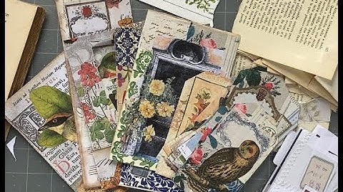 Junk Journal mass making and stash busting journal tags and pockets