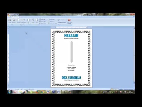 Cara Membuat Cover Makalah Di Microsoft Office Word 2007 Youtube