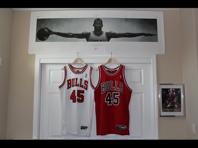 Michael Jordan Chicago Bulls Nike 8403 Authentic 45 Home Authentic Jersey  Sz 56