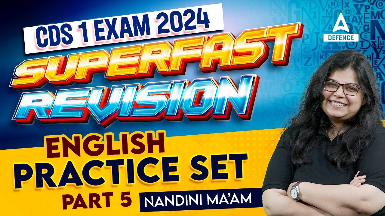 CDS 1 EXAM 2024 English | Superfast Revision English - Practice Set ...
