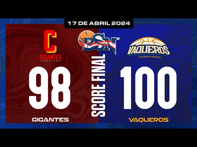 Gigantes de Carolina vs. Vaqueros de Bayamon - Juego Resumido - BSN2024