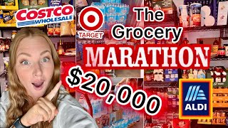 *New* ENORMOUS Grocery MARATHON Haul / LARGE Family $20,000 Later 12Video