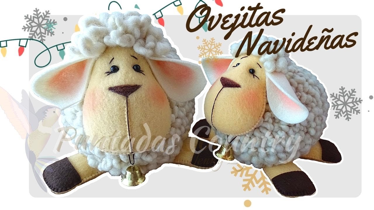 NAVIDAD MANUALIDADES Ovejas con Fieltro PASO a PASO YouTube