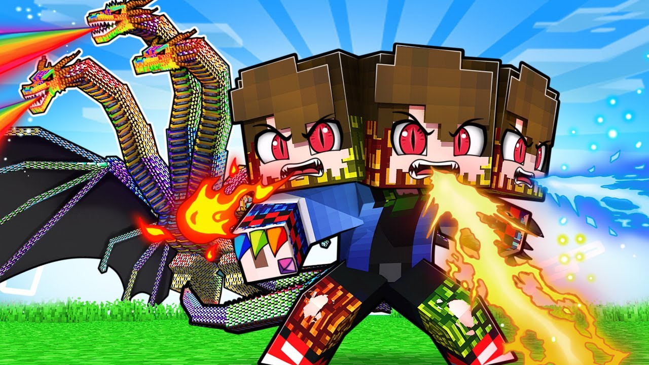 JOGANDO como GAROTO GHIDORA ARCO ÍRIS no Minecraft !