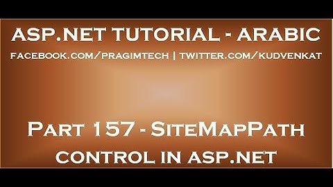 SiteMapPath control in asp net in arabic