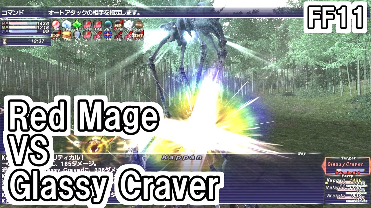 【FF11】オーメン中ボス「Glassy Craver」赤ソロ