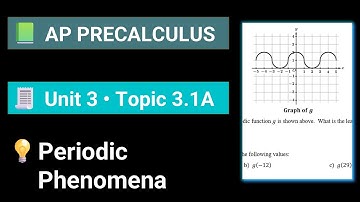 AP Precalculus Unit 3 Topic 3.1A Periodic Phenomena