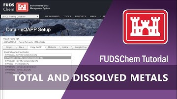 Setting Up Total and Dissolved Metals in the eQAPP - FUDSChem