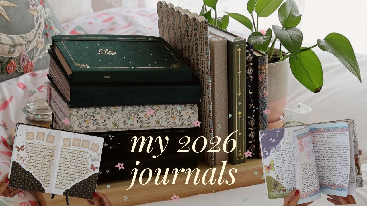 the journals I used in 2025 & my 2026 lineup 🪷