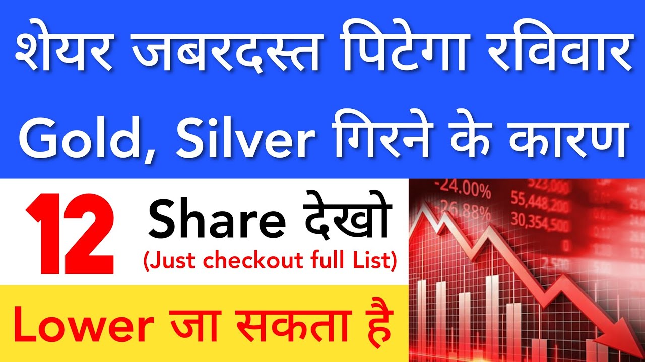 शेयर गिर सकता है BECAUSE OF GOLD SILVER 🔴 SHARE MARKET NEWS TODAY | STOCK MARKET INDIA