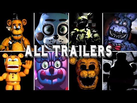 Five Nights at Freddy's VR 1 2 3 4 5 6 7 ALL TRAILERS (Help Wanted)