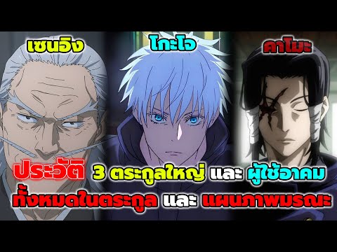 ประวัติ 3 ตระกูลใหญ่ มีใครบ้างและใช้อาคมอะไรกัน และ แผนภาพมรณะครรภ์คำสาปคืออะไรมีใครบ้าง ? JJK