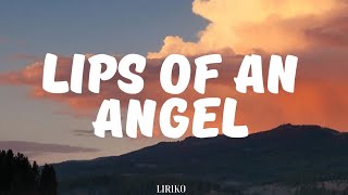 Video thumbnail of "Hinder - Lips Of An Angel (lyrics)"