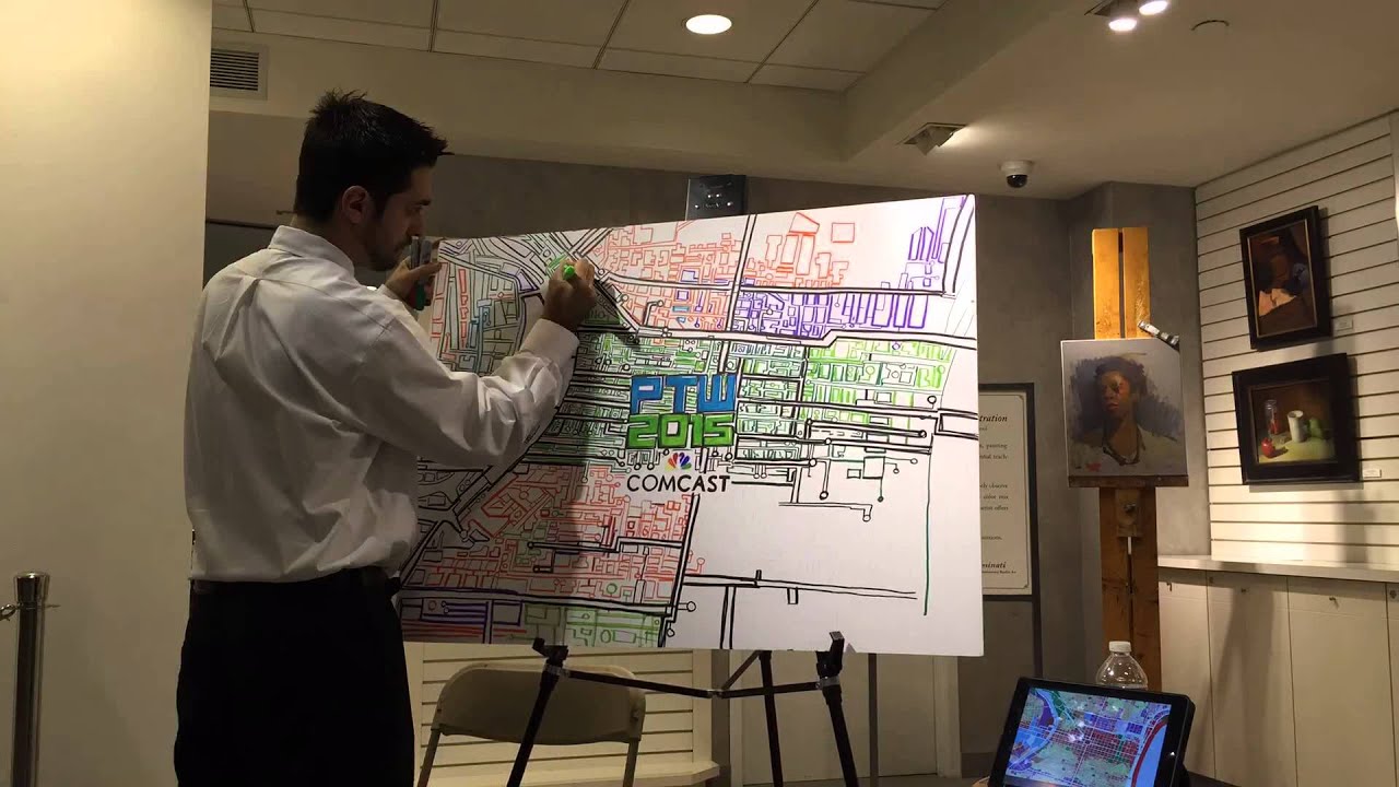 Drawing the Philly tech community (timelapse)
