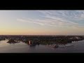 DJI Mini 2 flying over Belleville at sunset, July 16, 2022