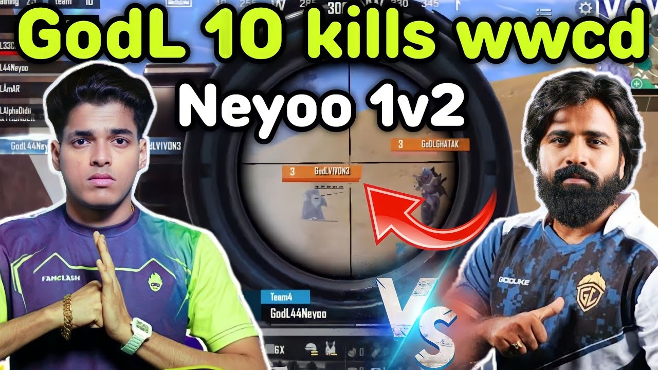Godlike 10 kills wwcd with Ghatak bhai igling 🔥 Neyoo pure 1v2 🥵 - YouTube